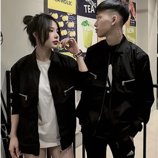 Áo Khoác Gió Nam  Phối 2 Khóa Trơn Kiểu Dáng Khoác Ngoài Chất Liệu Gió Màu Đen 2 Lớp Hottrend 2025