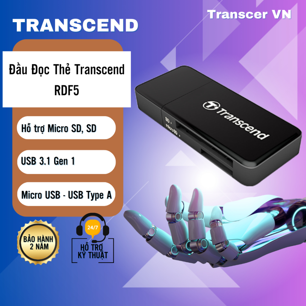 Đầu Đọc Thẻ Nhớ Transcend RDF5 | Shopee Việt Nam