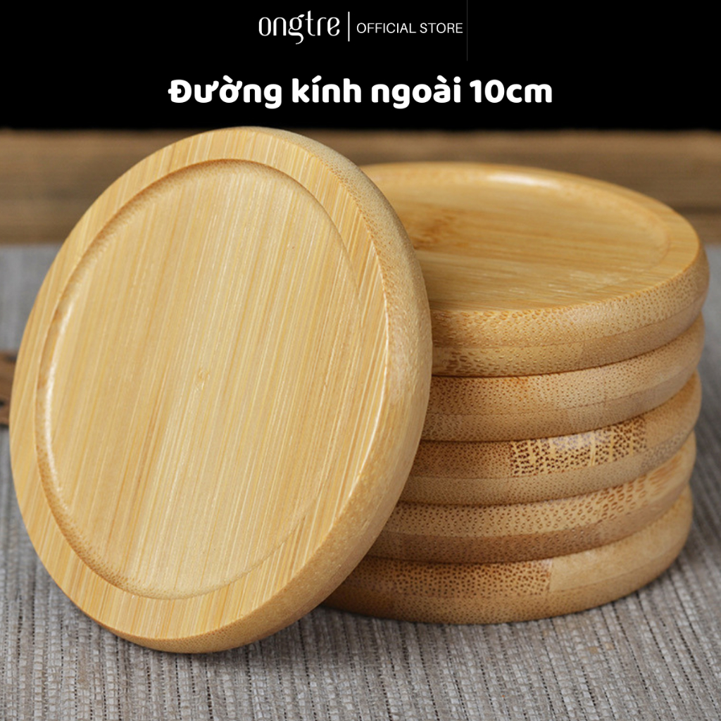 Lót cốc bằng tre cách nhiệt decor đa năng, tiện dụng - ONGTRE