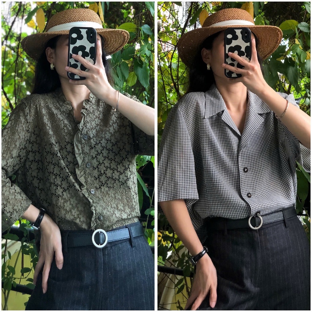 Sơ mi cổ điển, sơ mi vintage, hoạ tiết, sơ mi thêu hoa, áo gilê kiểu, sơ mi len, áo kiểu nữ tiểu thư, công chúa 2hand🥀🌻🌸
