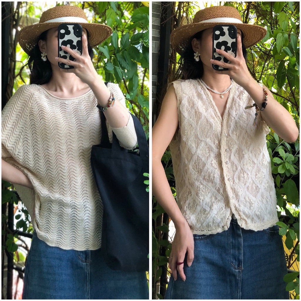 Sơ mi cổ điển, sơ mi vintage, hoạ tiết, sơ mi thêu hoa, áo gilê kiểu, sơ mi len, áo kiểu nữ tiểu thư, công chúa 2hand🥀🌻🌸