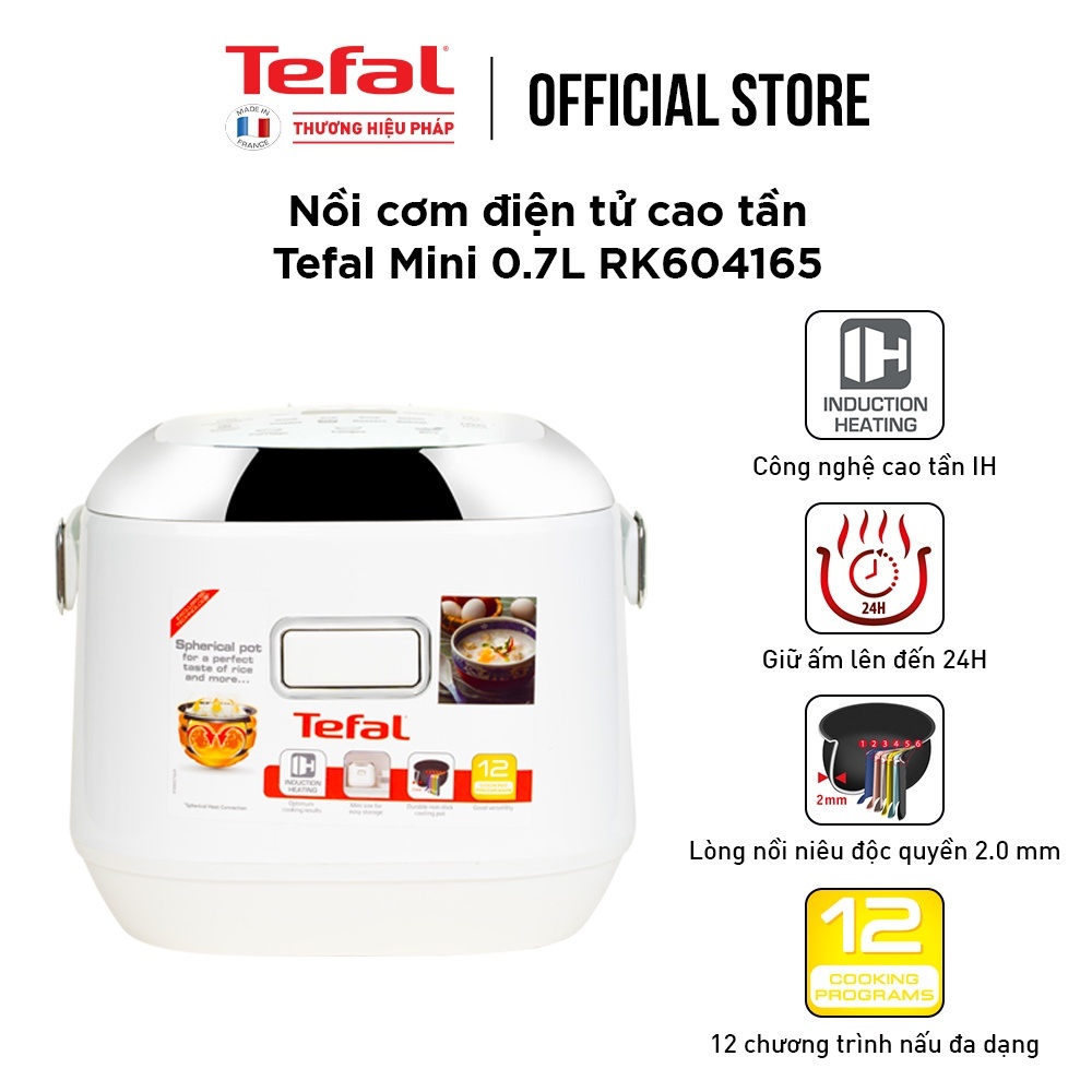 Nồi cơm điện tử cao tần mini RK604165 0.7 lít - Hàng chính hãng, bảo hành 24 tháng