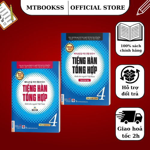 Sách - Combo Tiếng Hàn Tổng Hợp Dành Cho Người Việt Nam - Trung Cấp 4