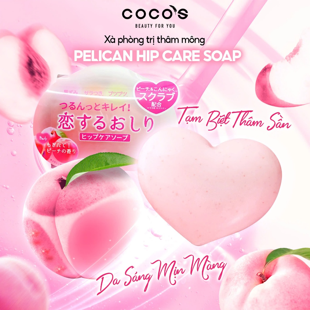 Ảnh Xà Phòng Giảm thâm mông Pelican Hip Care Soap của Nhật Bản 80g 2
