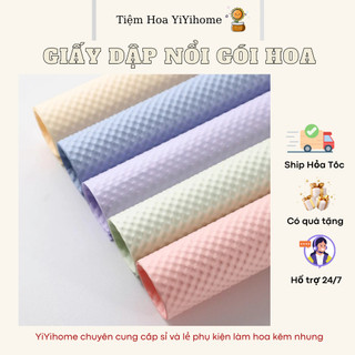 Giấy Gói Hoa Dập Nổi 3D Cao Cấp, Giấy Gói Phồng Hoa Tươi DIY Handmade YiYihome