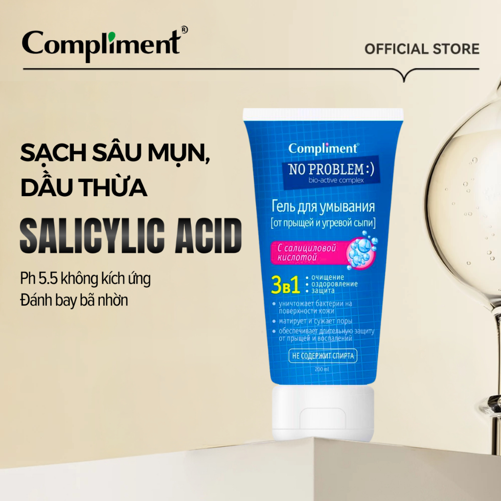 Ảnh Compliment Sữa Rửa Mặt Axit Trong Suốt 200ml Giúp Dưỡng Ẩm Làm Sạch Sâu Và Thu Nhỏ Lỗ Chân Lông 1