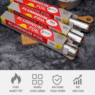 Giấy bạc nướng đồ ăn tiện lợi dùng cho gia đình