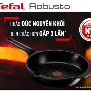 Chảo đúc cao cấp Tefal Robusto hàng nhập khẩu có miệng rót tiện lợi GermanySnT HCM