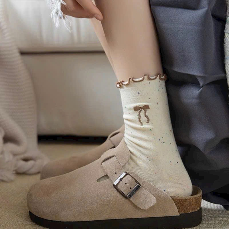 TÚI 10 ĐÔI TẤT CỔ BÈO IN NƠ MẪU MỚI TT58