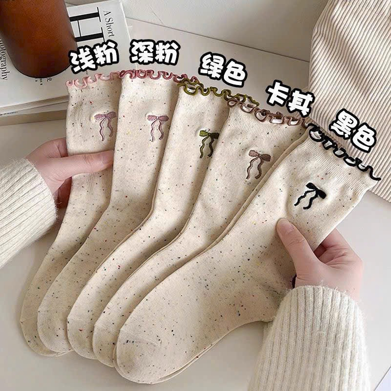 TÚI 10 ĐÔI TẤT CỔ BÈO IN NƠ MẪU MỚI TT58
