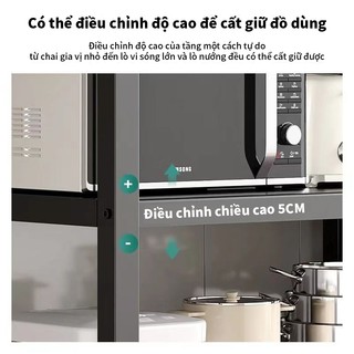 Kệ Để Đồ Kệ Nhà Bếp Đa Năng Kệ để rau củ lò vi sóng nhà bếp tiện lợi 3/4/5 tầng