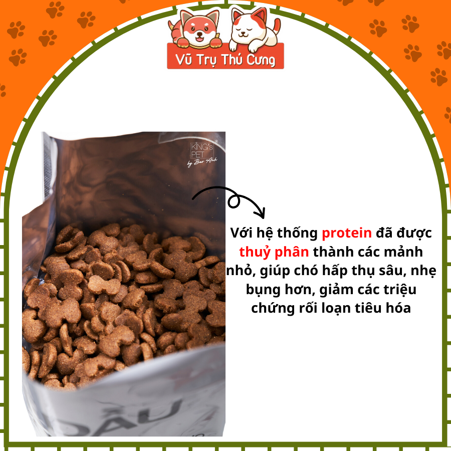 Thức Ăn Hạt Cho Chó Bổ Sung Dầu Cá Hồi King Pet