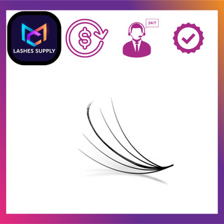 Mi fan Line LASHES SUPPLY, dây katun - wisspy 5d -0.07- cong C-CC-D ,hộp 1000 fan, mi volume, dụng cụ nối mi