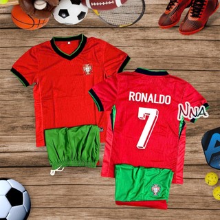 Bộ Quần Áo Bóng Đá Trẻ Em ĐT Bồ Đào Nha Mùa 22/23 In Sẵn Tên Số CR7