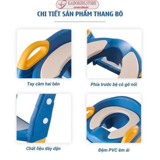 {KAIDOKIDS} Nắp thu nhỏ bồn cầu, thang bô gấp gọn, bô vệ sinh cho bé 2IN1có tay vịn, gấp gọn.