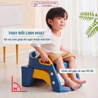 {KAIDOKIDS} Nắp thu nhỏ bồn cầu, thang bô gấp gọn, bô vệ sinh cho bé 2IN1có tay vịn, gấp gọn.