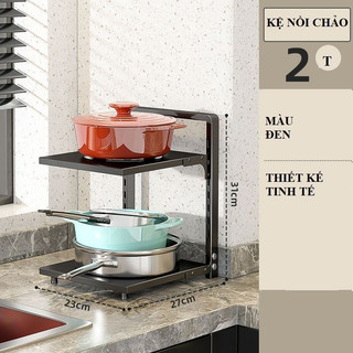Kệ để xoong nồi chảo 2,3,4 tầng, kệ để đồ gầm bếp và tủ bếp thông minh