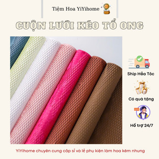 Cuộn Giấy Tổ Ong Gói Hoa Cao Cấp Không Thấm Nước DIY Handmade YiYihome