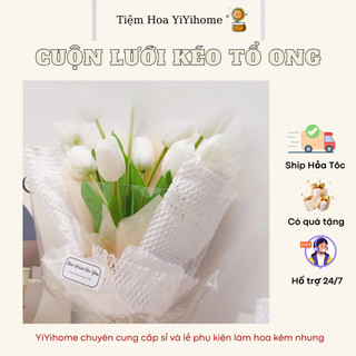 Cuộn Giấy Tổ Ong Gói Hoa Cao Cấp Không Thấm Nước DIY Handmade YiYihome