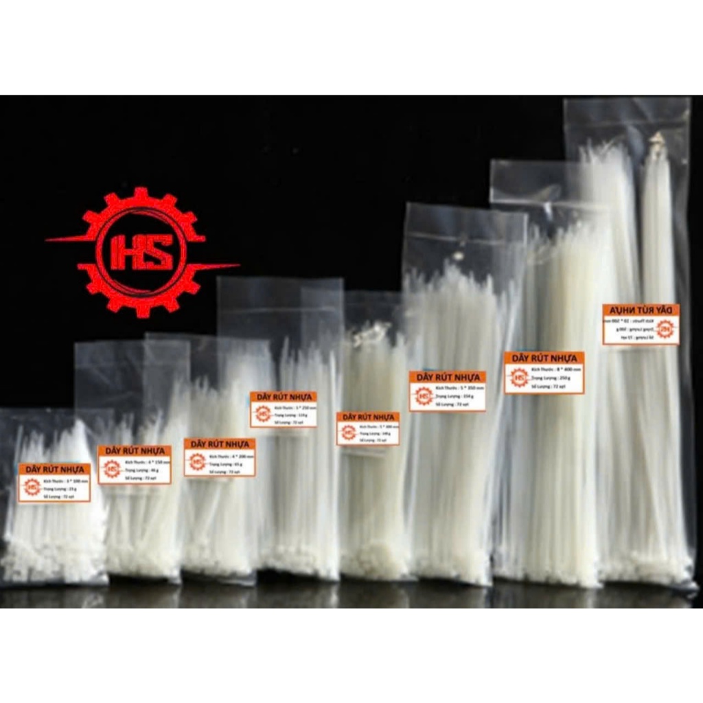 1KG Dây Rút Nhựa Giá Sỉ Siêu rẻ Dây rút nhựa 10cm, 15cm, 20cm, 25cm ...