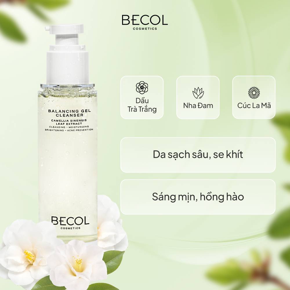 [Tặng Peel Pads] Bộ 3 Sản Phẩm BECOL Chăm Da Sáng Khoẻ Vượt Trội, Sữa rửa mặt 100ml, Toner 150ml, Kem chống nắng 50ml