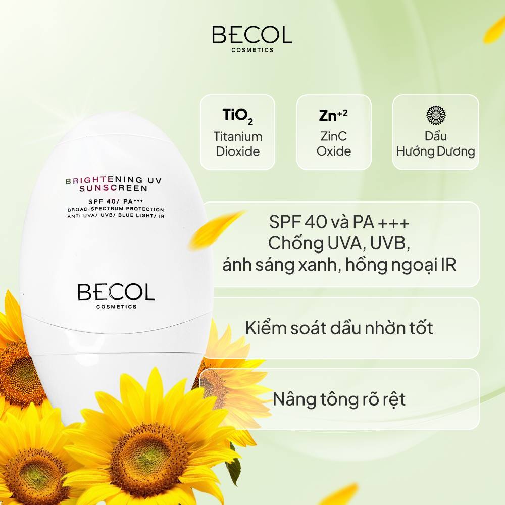 [Tặng Peel Pads] Bộ 3 Sản Phẩm BECOL Chăm Da Sáng Khoẻ Vượt Trội, Sữa rửa mặt 100ml, Toner 150ml, Kem chống nắng 50ml