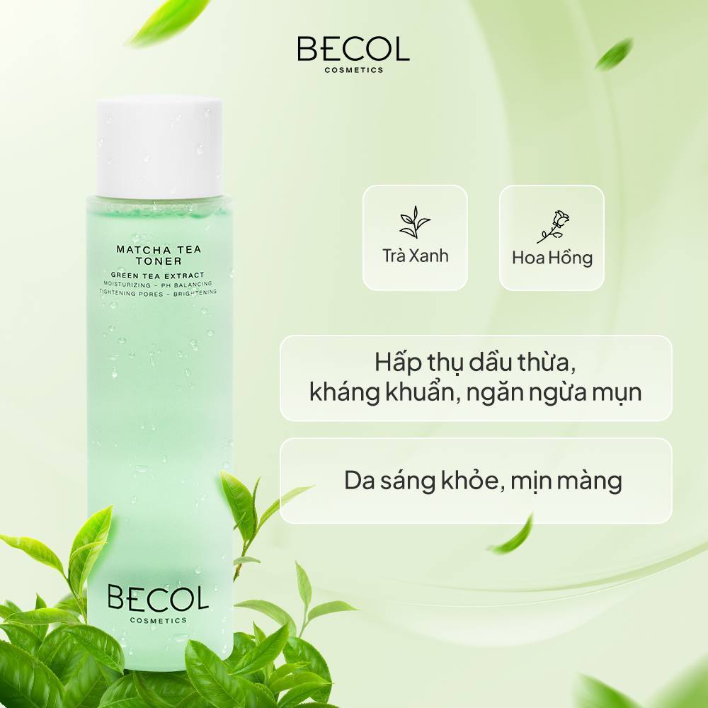 [Tặng Peel Pads] Bộ 3 Sản Phẩm BECOL Chăm Da Sáng Khoẻ Vượt Trội, Sữa rửa mặt 100ml, Toner 150ml, Kem chống nắng 50ml