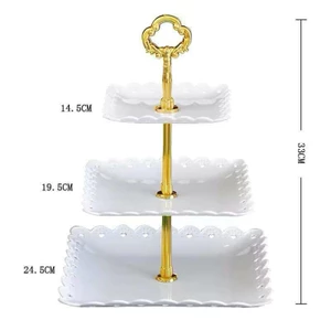 KHAY ĐỰNG BÁNH, TRÁI CÂY 3 TẦNG