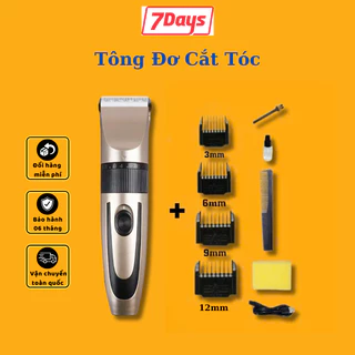 [Bạn mới nhập COSHBM -50% đơn 0Đ] Tông Đơ Cắt Tóc 7Days Smile - Đầu Sạc USB - Tặng Kèm 9 Phụ Kiện