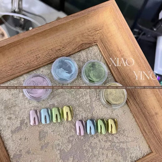 tráng gương nail - set bột chà tráng gương nhiều tông màu siêu sáng