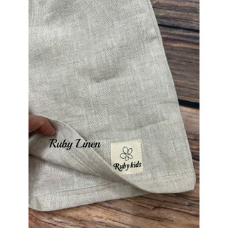 [JUNE LINEN - Kids]-Quần short Linen tưng washed cho bé trai 12-33kg. #VQ02