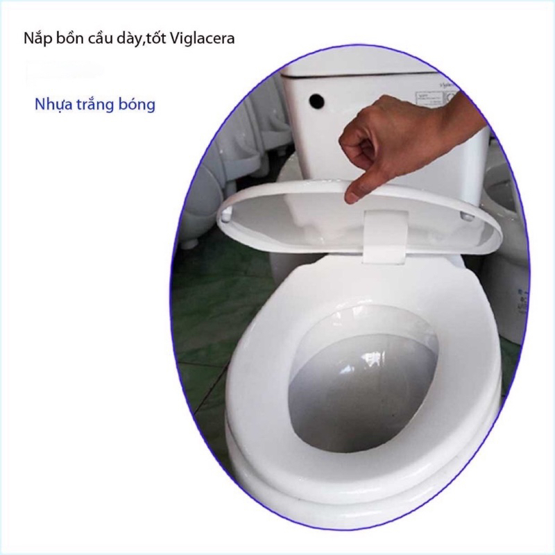 Nắp đậy bồn cầu Viglacera VI66-VI177,VT18M,VI88,VT34 nắp bàn cầu cao cấp dày(có video sản phẩm ...