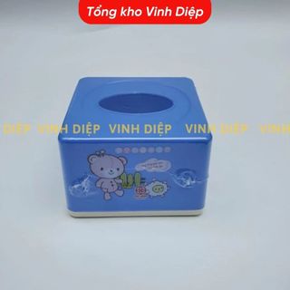 Hộp nhựa vuông Việt Nhật đựng giấy ăn có lò xo sử dụng nhà hàng quán ăn