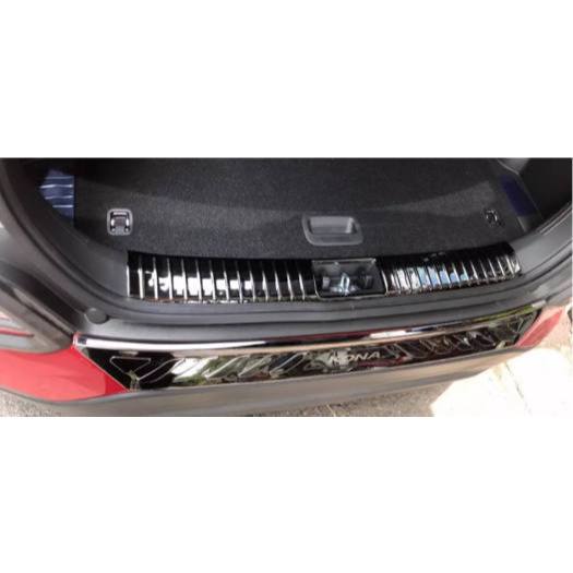 Ốp trầy cốp xe Hyundai Kona 2017-2023, Chống xước cốp Kona mẫu Hợp kim titan cao cấp