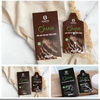 1 Hộp (5 Gói )Gội Nhộm Tóc Phủ Bạc Song Thu O'Hair 30ml . Hà thủ Ô .Có 3 Màu cho Khách lựa chọn Nâu Đen. Đen .Nâu Sáng