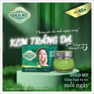 Combo Kem Gold My Nám Trắng Da tàn nhang đồi mồi Chống nắng 25g .Chăm sóc làm đẹp da mặt Nữ SKINCARE