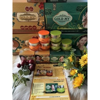 Combo Kem Gold My Nám Trắng Da tàn nhang đồi mồi Chống nắng 25g .Chăm sóc làm đẹp da mặt Nữ SKINCARE