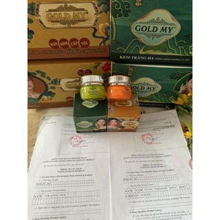 Combo Kem Gold My Nám Trắng Da tàn nhang đồi mồi Chống nắng 25g .Chăm sóc làm đẹp da mặt Nữ SKINCARE