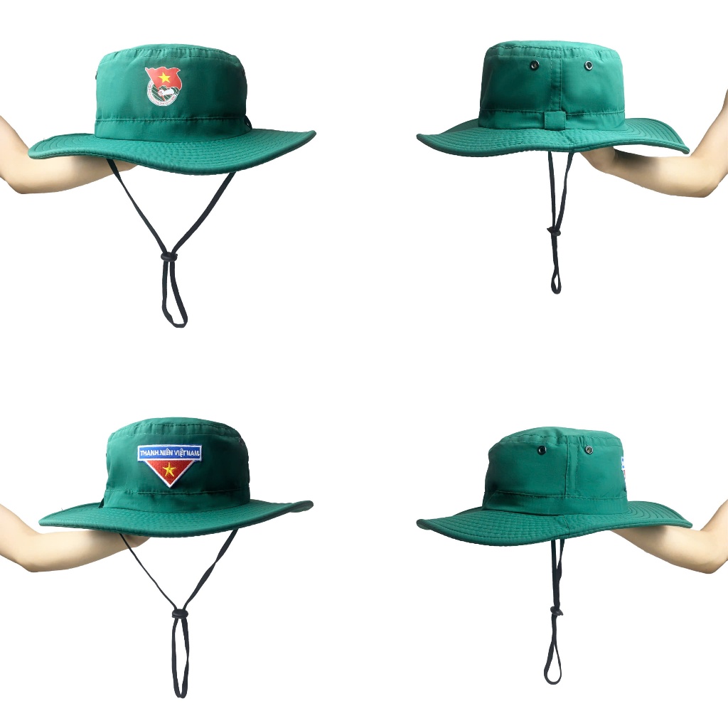 Mũ Tai Bèo Đoàn Thanh Niên Việt Nam Logo THEU,IN Gía Rẻ- Nón Thanh Niên Tình Nguyện, Nón Mùa Hè Xanh
