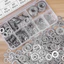 Vòng đệm bằng thép không gỉ 580 chiếc -Phụ kiện phần cứng -Dụng cụ sửa chữa gia đình - Bộ dây buộc - Vòng đệm vít -Tròn