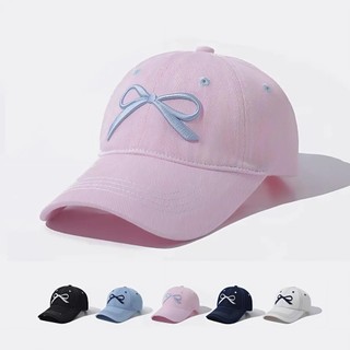 Mũ Lưỡi Trai Nữ Thêu Nơ Hàn Quốc – Vải Mịn Đứng Dáng, Màu Pastel Nhã Nhặn – Thanh Lịch, Thời Trang