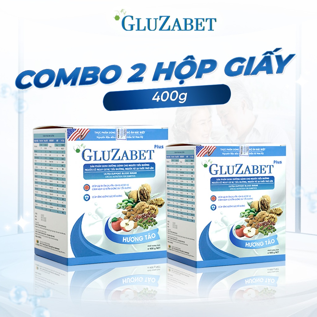 Ảnh COMBO 2 HỘP GIẤY 400G Gluzabet Tiểu Đường, Bổ Sung Dinh Dưỡng, Giảm Tiểu Đêm, Ăn Ngon Ngủ Ngon 1