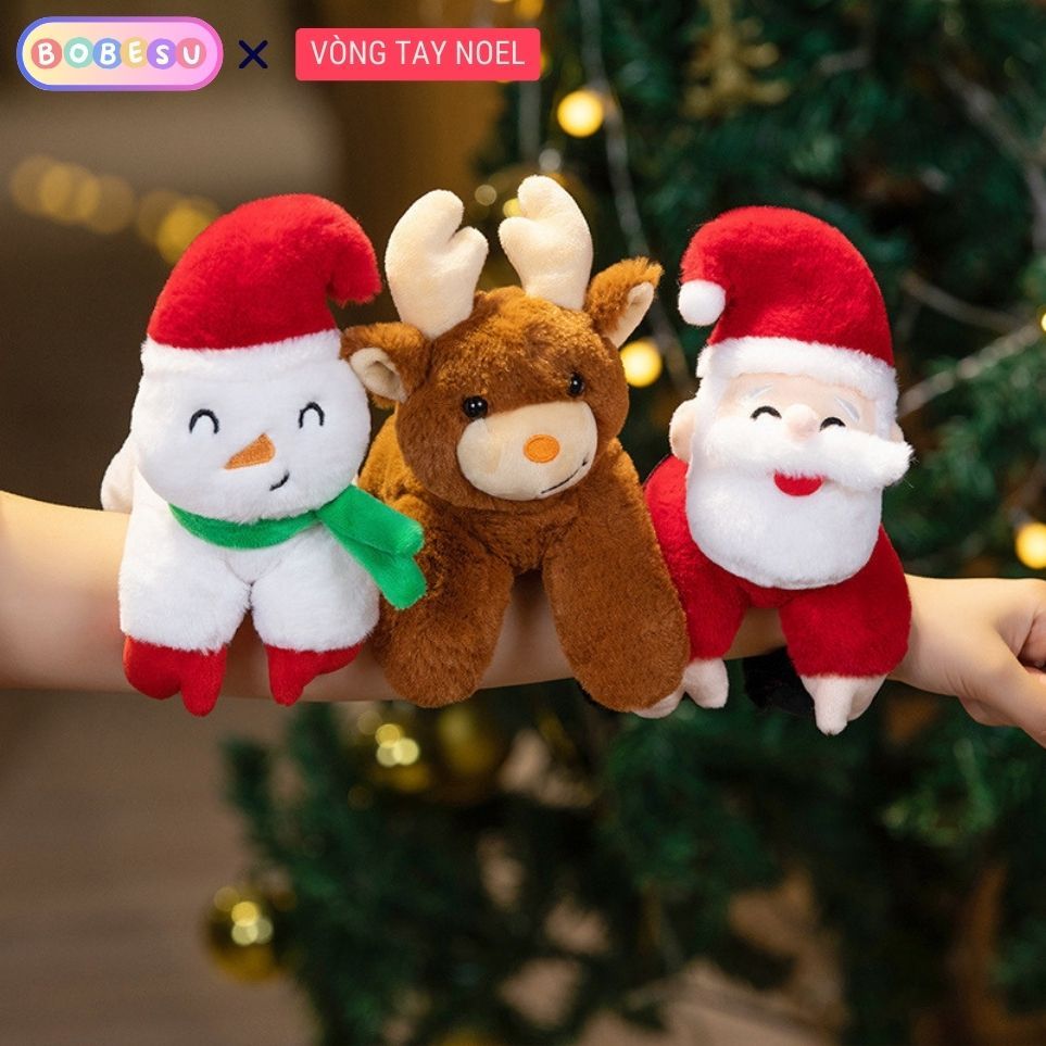 [ MẪU NOEL 2024 ] Vòng Tay Gấu Bông Noel Quà Tặng Giáng Sinh Cho Trẻ Em Dễ Thương Kích Thước 23Cm