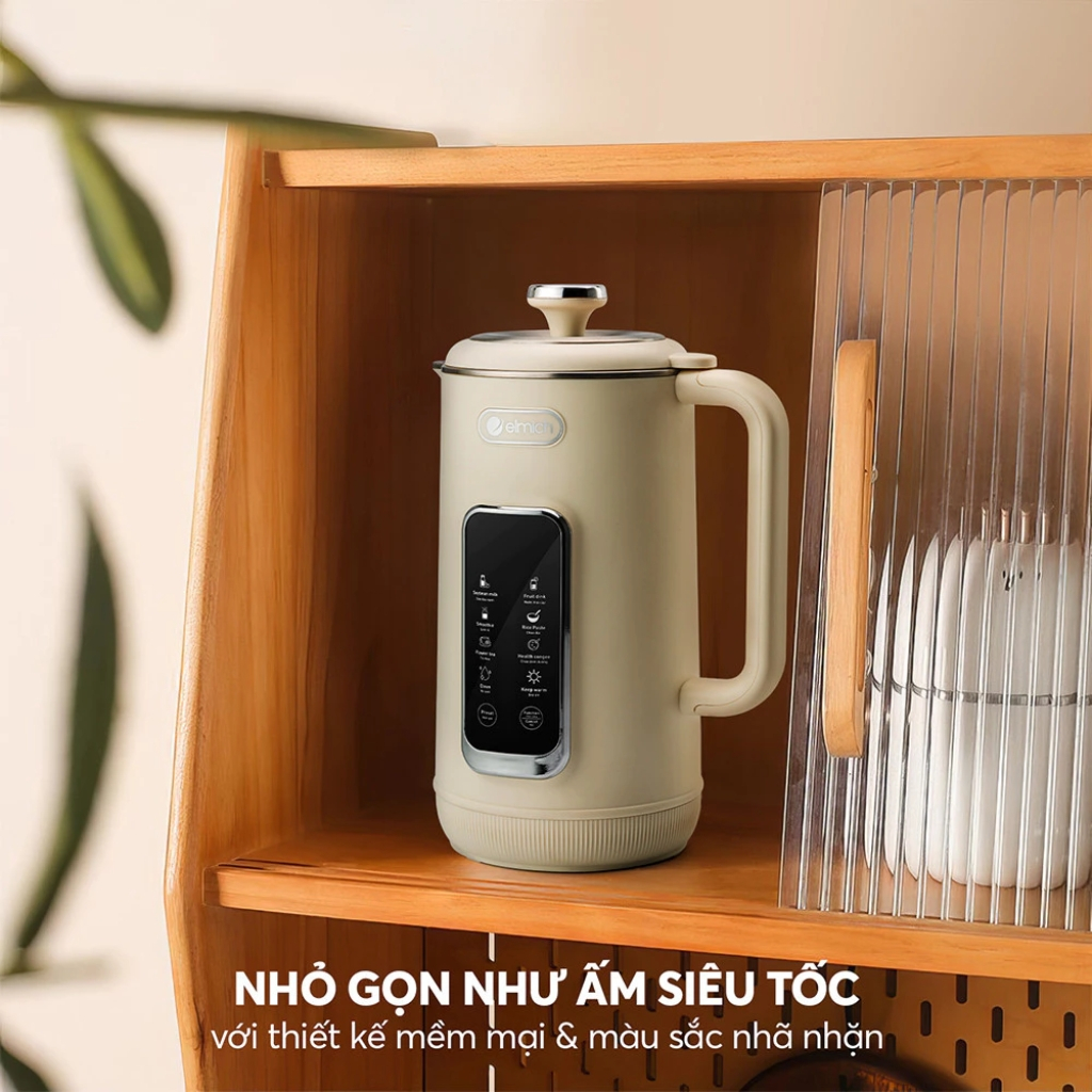 Máy Làm Sữa Hạt Elmich 1L CBE-8650 Có 7 Chế Độ Nấu, Tự Làm Sạch, Điều Khiển Cảm Ứng
