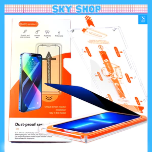 Cường lực tự dán cao cấp iphone 17 ProMax 17 Air 14 Pro Max 14 Plus 13 12 11 ProMax Xs Max X Xr 15 16 khung tự lấy bụi