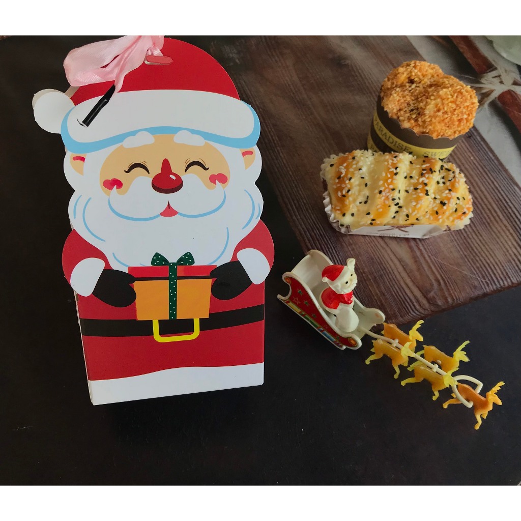 Hộp đựng bánh kẹo Giáng sinh Ông già Noel - BB177