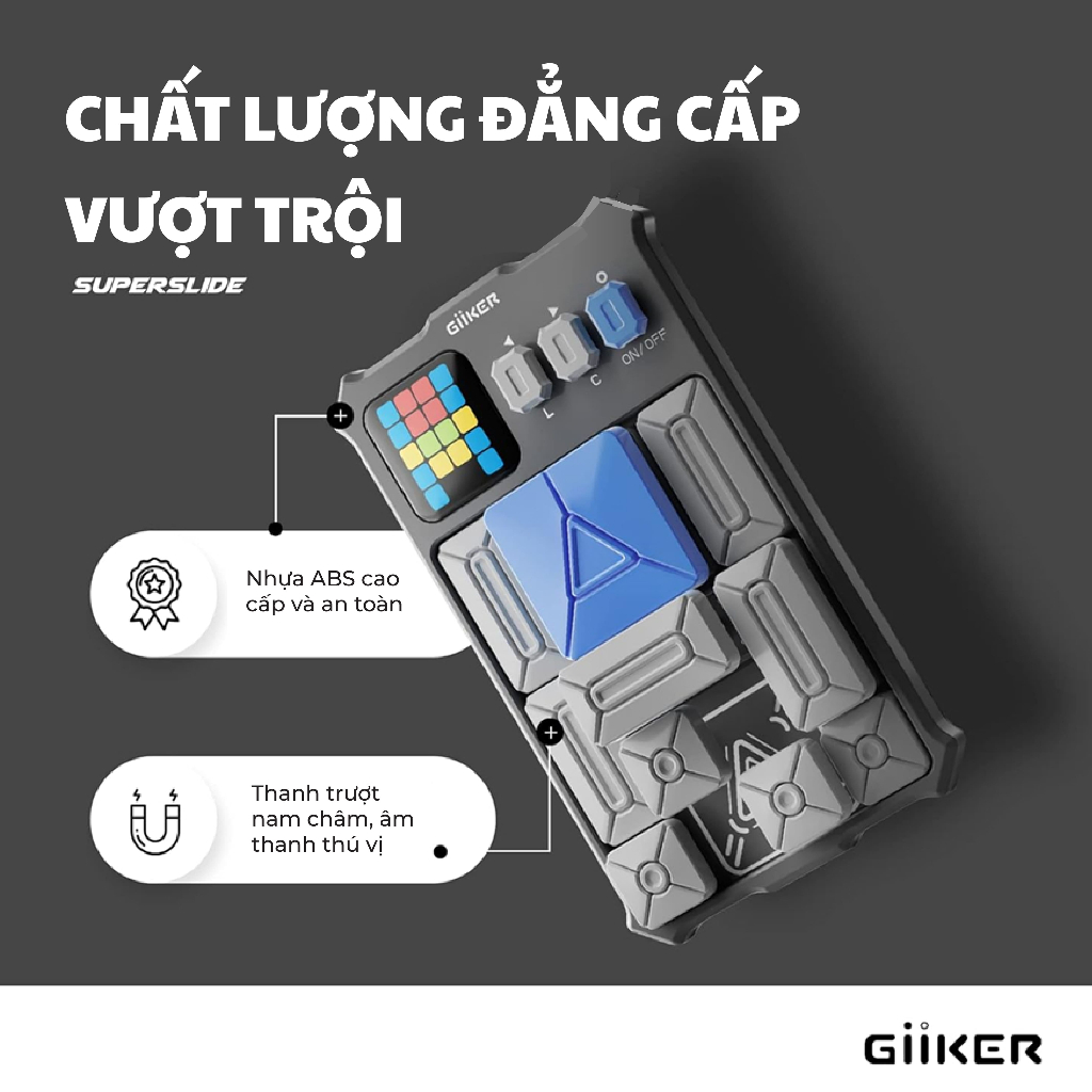 Ảnh Đồ chơi xếp hình nam châm cảm ứng thông minh Giiker Super Slide Grey 3