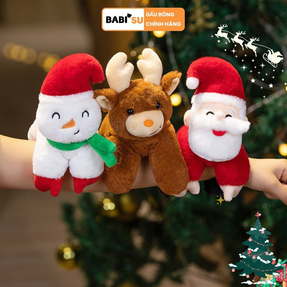 [ MẪU NOEL MỚI 2024 ] Vòng Tay Noel Gấu Bông Giáng Sinh Quà Tặng Noel Ý Nghĩa Cho Trẻ Em Kích Thước 23Cm
