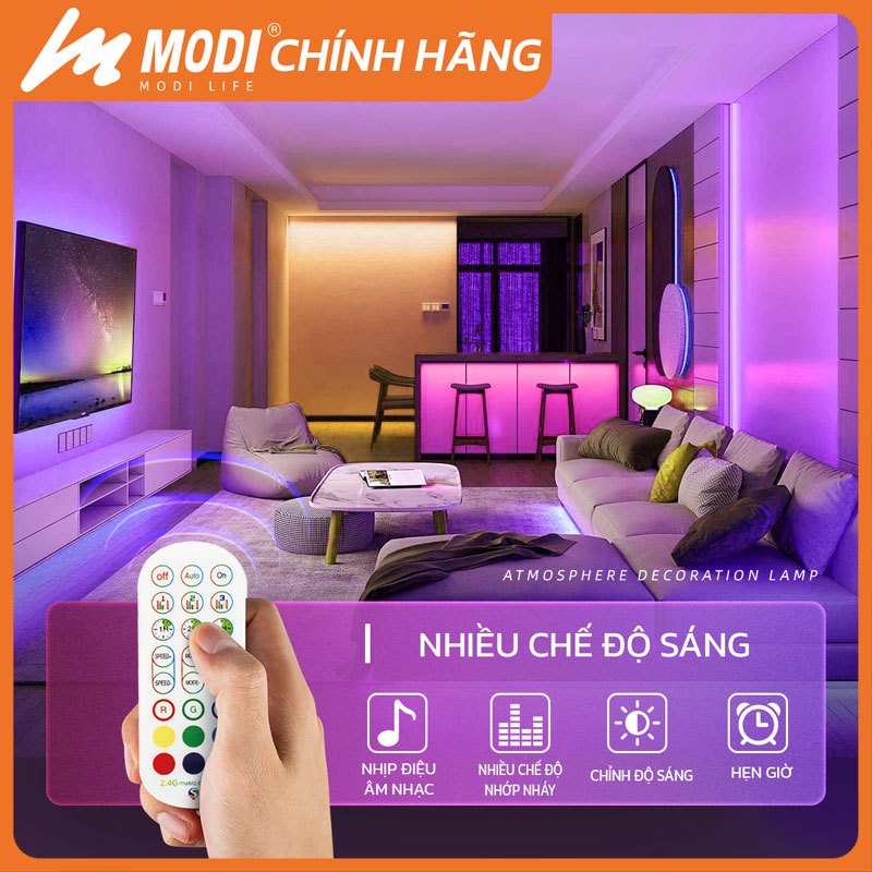 Ảnh Dây Led Trang Trí USB Bluetooth 3M/5M/10M MODI SOLAR Đủ Màu Sắc Trang Trí Ngoài Trời Chống Thấm Nước 2