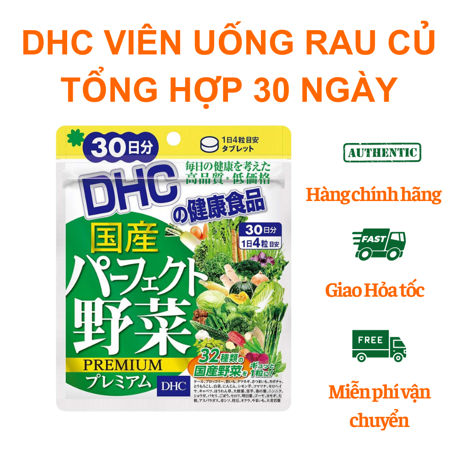 Viên uống DHC rau củ Nhật Bản bổ sung chất xơ, giảm nổi mụn, làm đẹp da ...